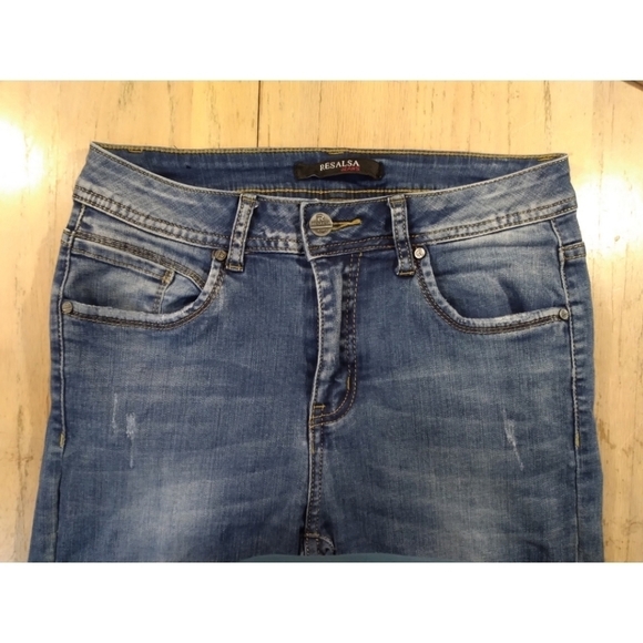 Resalsa Jeans blue denim lightly distressed jeans - Picture 8 of 10